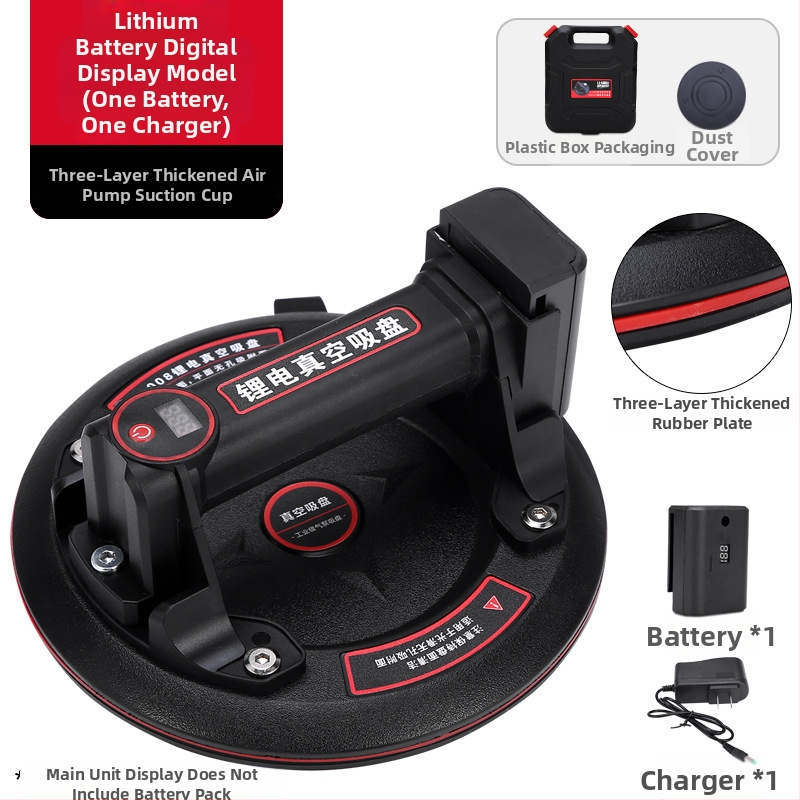 Rokas vakuuma pārvadāšanas iekārta ar Li bateriju, gan manuālais, gan elektriskais režīms, automātiska gaisa papildināšana, stikla un flīžu pārvadāšanai