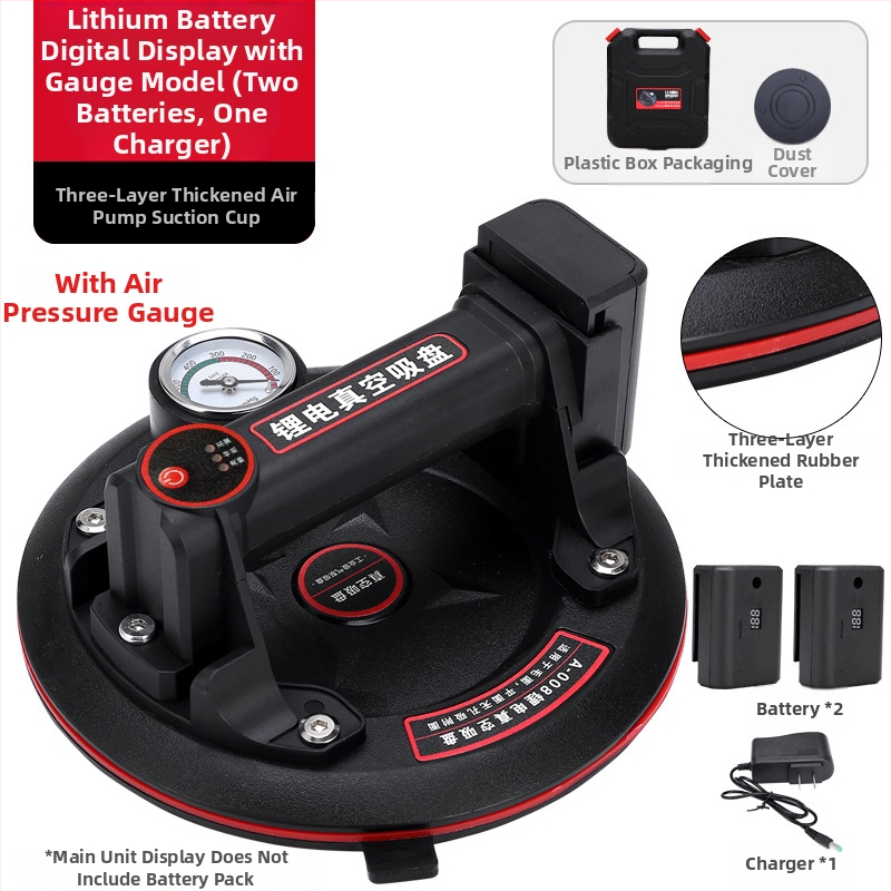 Rokas vakuuma pārvadāšanas iekārta ar Li bateriju, gan manuālais, gan elektriskais režīms, automātiska gaisa papildināšana, stikla un flīžu pārvadāšanai