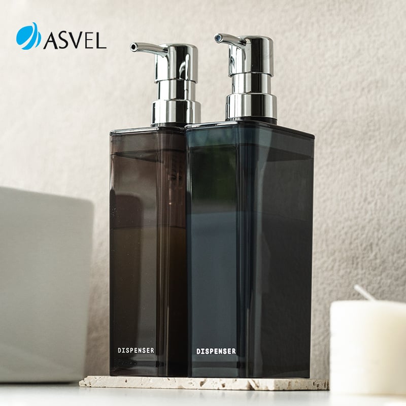 Asvel plastični dozator za kupaonicu s pumpom, moderan minimalistički stil, 400 g, funkcija: ručno pritiskanje