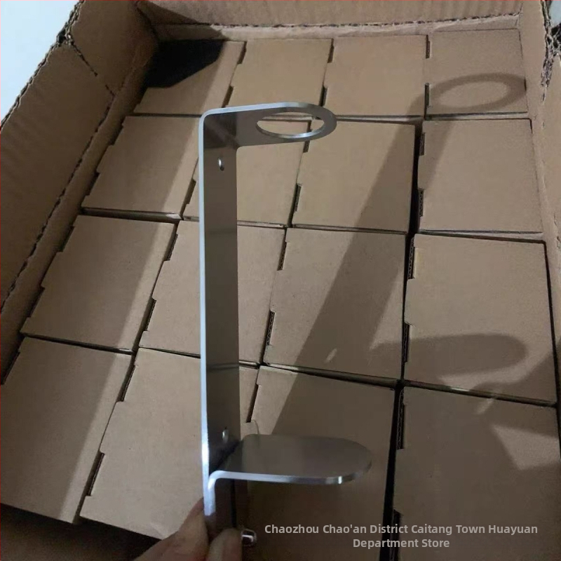 Nerezový držiak na dávkovač mydla z 304 ocele, výškovo nastaviteľný, nástenný, vhodný pre fľaše s pumpou, jemne leštený povrch.