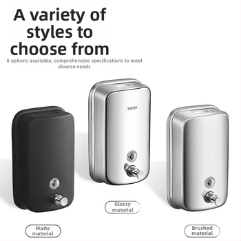 Дозатор за сапун от неръждаема стомана, стенен монтаж, механизъм за натискане с ръка, електроплатиране, тегло 1.5 кг