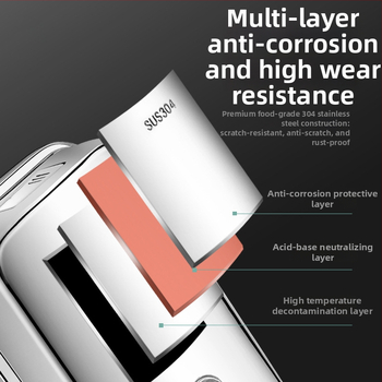 Дозатор за сапун от неръждаема стомана, стенен монтаж, механизъм за натискане с ръка, електроплатиране, тегло 1.5 кг