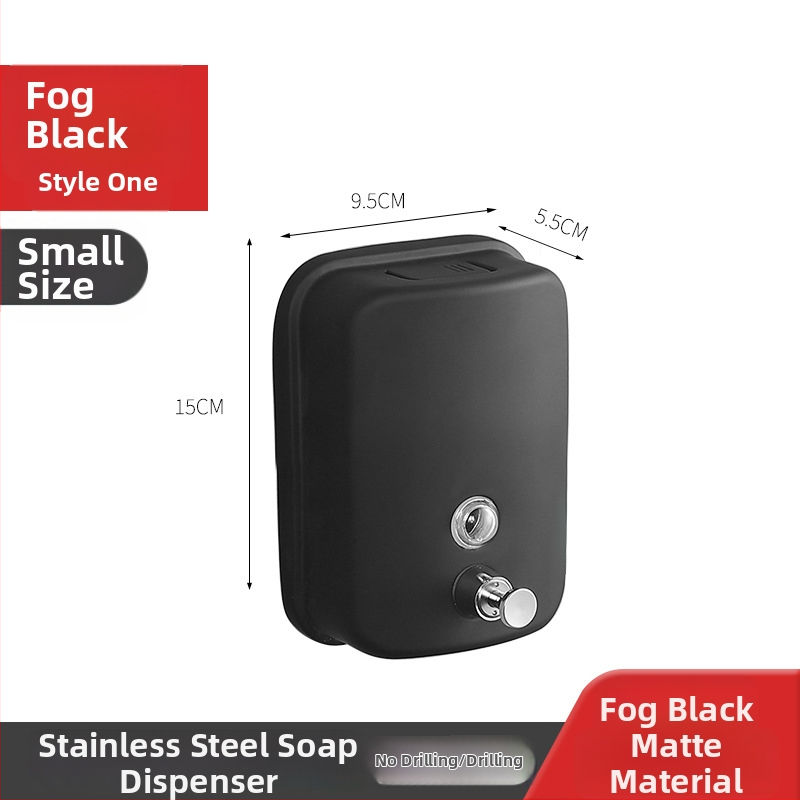 Дозатор за сапун от неръждаема стомана, стенен монтаж, механизъм за натискане с ръка, електроплатиране, тегло 1.5 кг