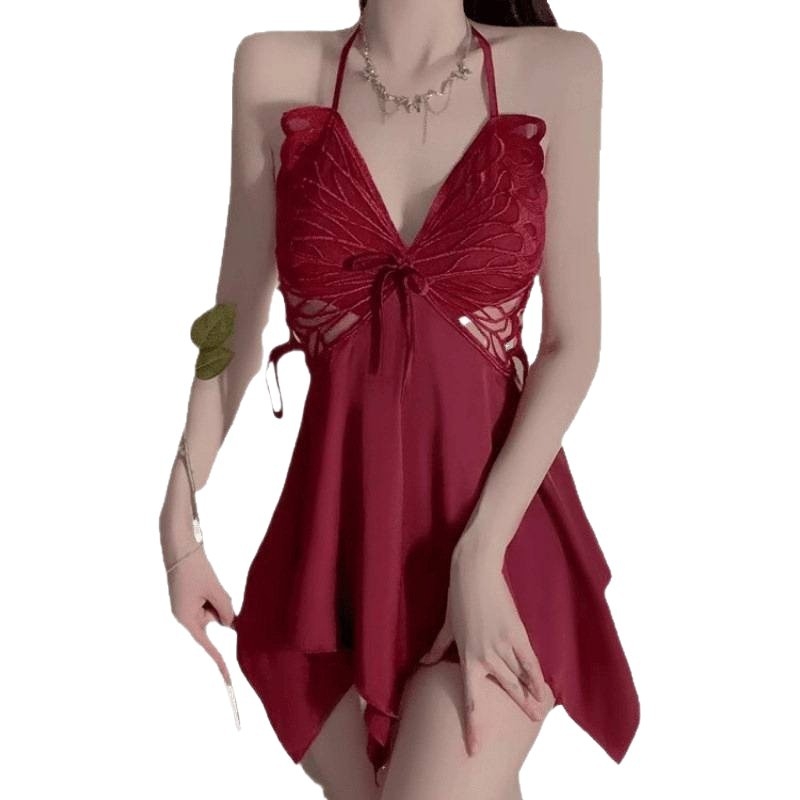 Ice Silk hálóing vállpántos, V-nyakú, ujjatlan, hát nélküli, antibakteriális