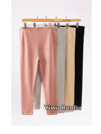 Θερμαντικά παντελόνια εγκυμοσύνης με υψηλή μέση, Derong βελουρινό φινίρισμα διπλής όψης, κοιλιακή στήριξη, 90–95% πολυεστέρας, υψηλή ελαστικότητα