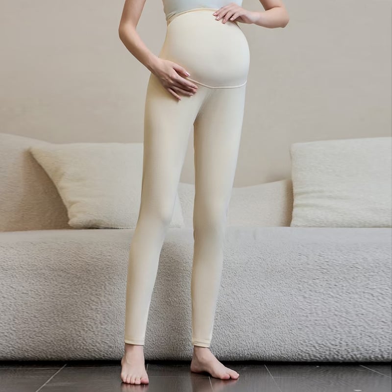 Θερμαντικά παντελόνια εγκυμοσύνης με υψηλή μέση, Derong βελουρινό φινίρισμα διπλής όψης, κοιλιακή στήριξη, 90–95% πολυεστέρας, υψηλή ελαστικότητα