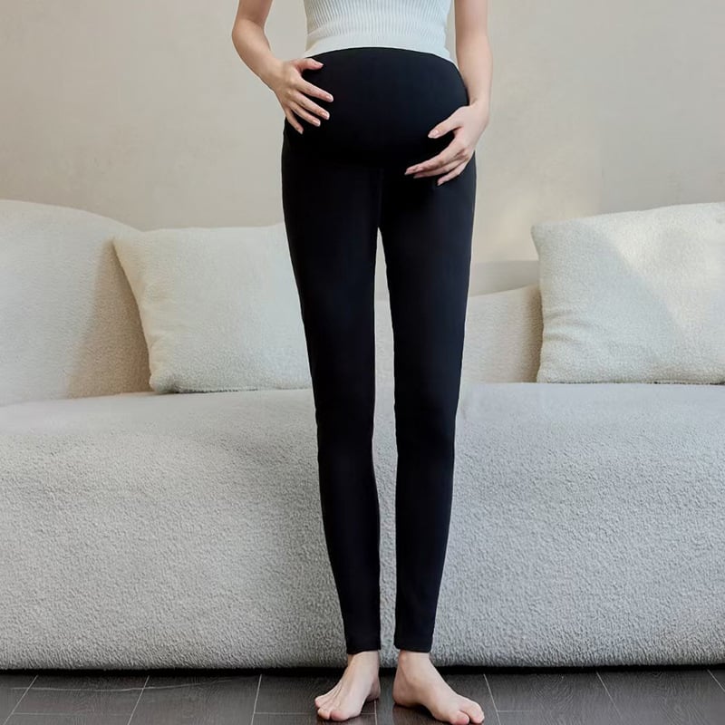 Θερμαντικά παντελόνια εγκυμοσύνης με υψηλή μέση, Derong βελουρινό φινίρισμα διπλής όψης, κοιλιακή στήριξη, 90–95% πολυεστέρας, υψηλή ελαστικότητα