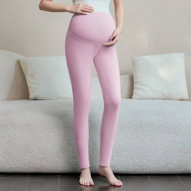 Θερμαντικά παντελόνια εγκυμοσύνης με υψηλή μέση, Derong βελουρινό φινίρισμα διπλής όψης, κοιλιακή στήριξη, 90–95% πολυεστέρας, υψηλή ελαστικότητα