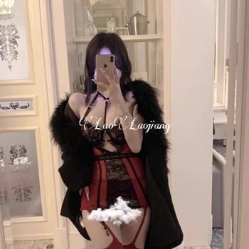 Seksi noćna haljina za role-play, s otvorenim dekolteom, poliester, unisex
