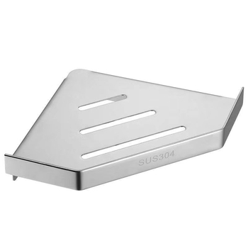 Raft de colț din oțel inoxidabil, suprafață lustruită, încărcătură de 10 kg, colț cu formă de ventilator, marca Hundred Camps