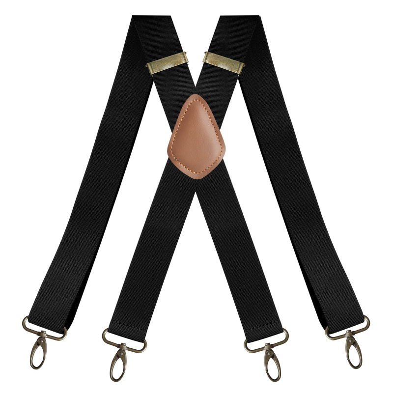 Bretele pentru bărbați cu patru clipsuri, lungime reglabilă, design în formă de X; material: poliester și mătase cu elastan, țesătură jacquard computerizată