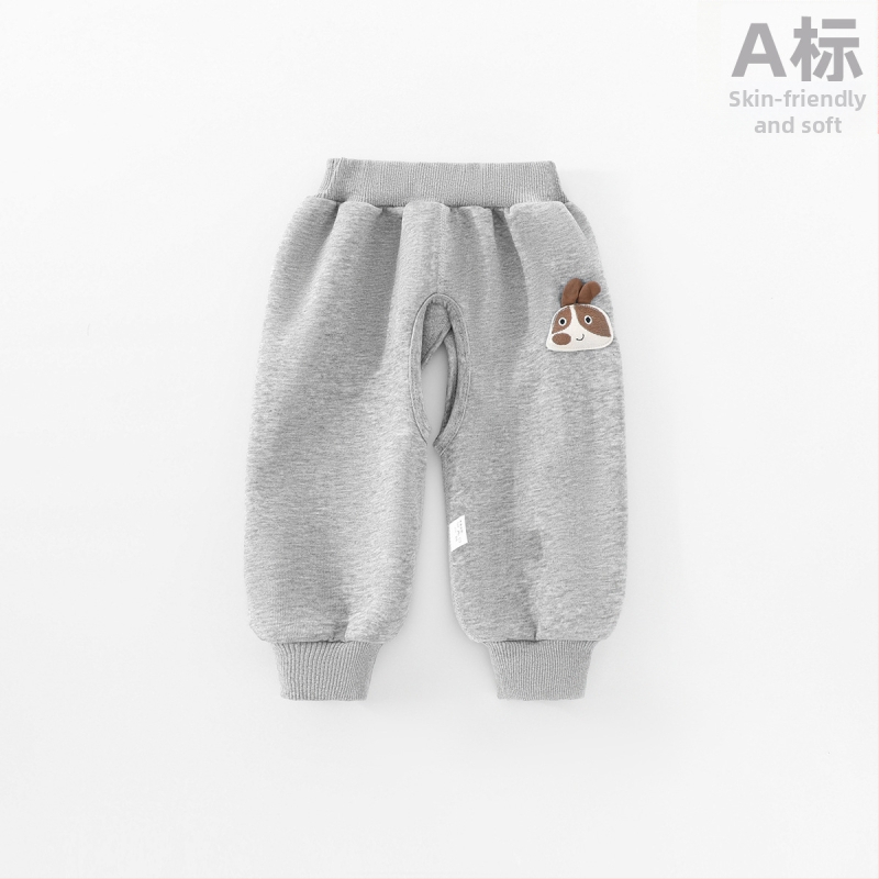 Pantaloni pentru bebeluși cu crotch deschis, unisex, stil simplu, 60% poliester 40% bumbac, talie medie cu elastic, material moale, primăvară și toamnă