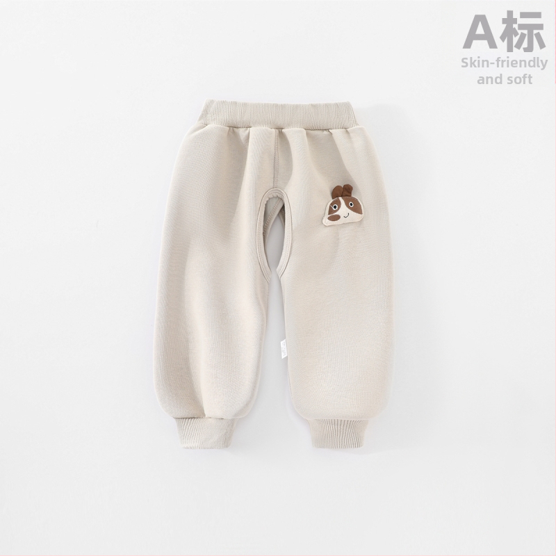 Pantaloni pentru bebeluși cu crotch deschis, unisex, stil simplu, 60% poliester 40% bumbac, talie medie cu elastic, material moale, primăvară și toamnă