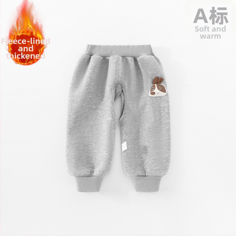 Pantaloni pentru bebeluși cu crotch deschis, unisex, stil simplu, 60% poliester 40% bumbac, talie medie cu elastic, material moale, primăvară și toamnă