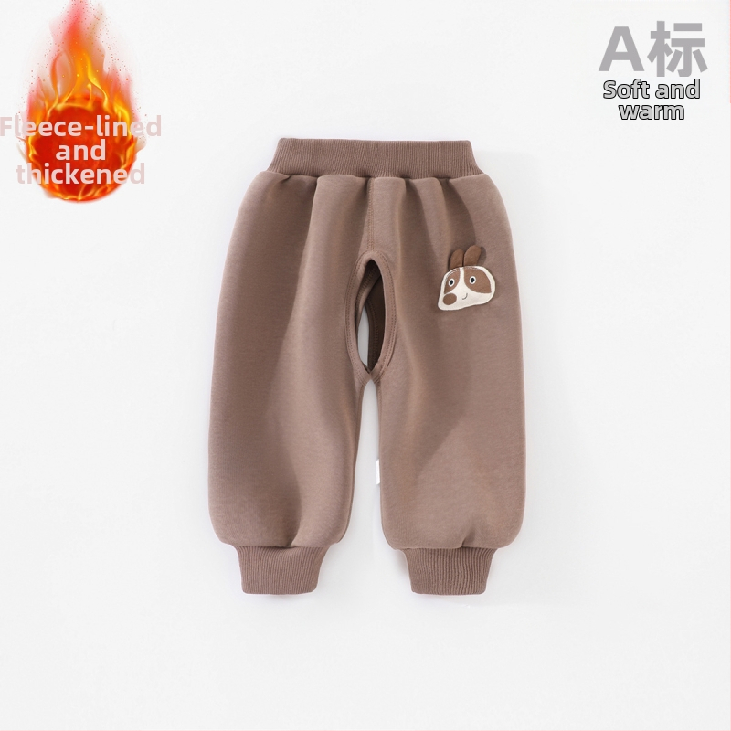 Pantaloni pentru bebeluși cu crotch deschis, unisex, stil simplu, 60% poliester 40% bumbac, talie medie cu elastic, material moale, primăvară și toamnă