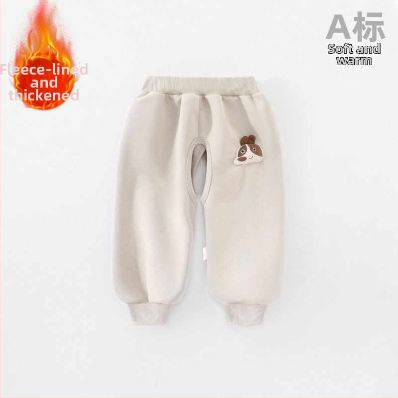 Pantaloni pentru bebeluși cu crotch deschis, unisex, stil simplu, 60% poliester 40% bumbac, talie medie cu elastic, material moale, primăvară și toamnă