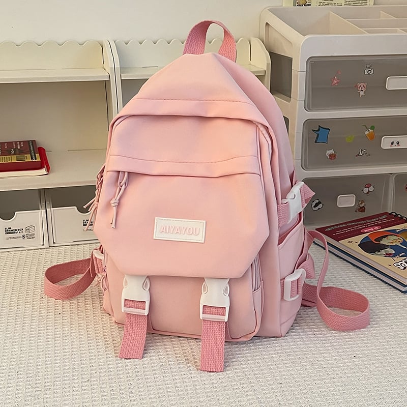 Rucsac femei din nylon, stil urban minimalist, impermeabil, capacitate sub 20L, compatibil cu laptop de până la 10 inci, bretele cu pernă de aer