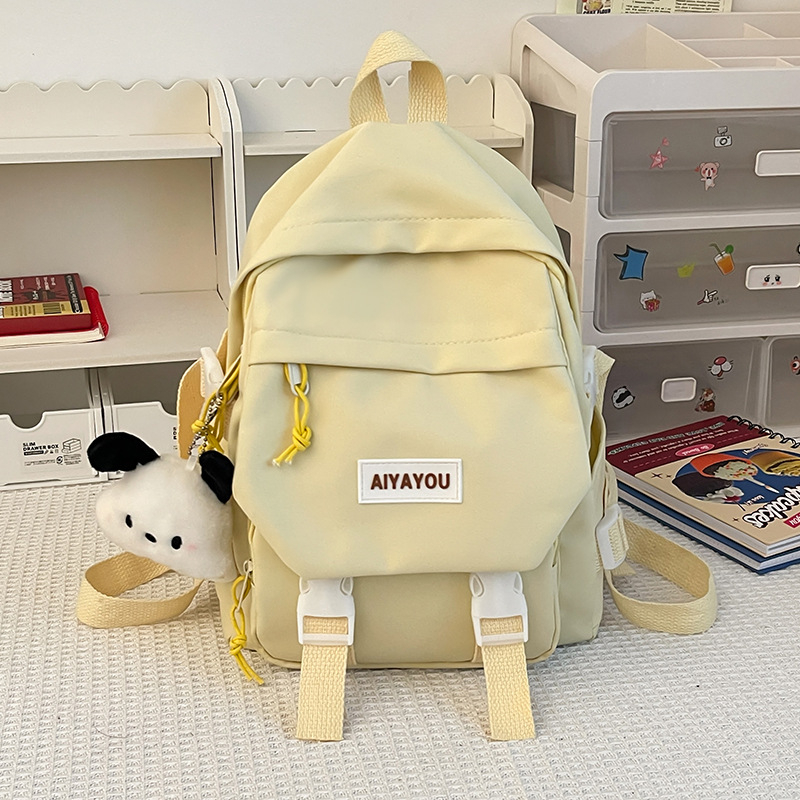 Rucsac femei din nylon, stil urban minimalist, impermeabil, capacitate sub 20L, compatibil cu laptop de până la 10 inci, bretele cu pernă de aer