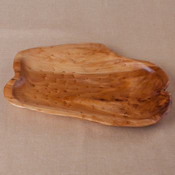 Farfurie de masă din lemn – Formă neregulată, suprafață vopsită, imprimare logo, personalizabilă