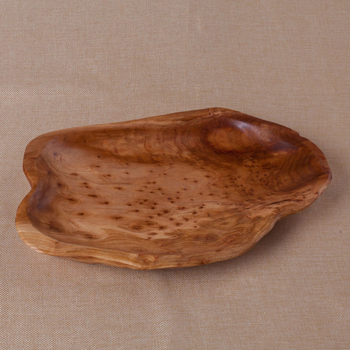 Farfurie de masă din lemn – Formă neregulată, suprafață vopsită, imprimare logo, personalizabilă