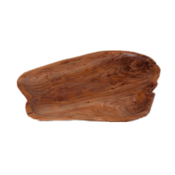 Farfurie de masă din lemn – Formă neregulată, suprafață vopsită, imprimare logo, personalizabilă