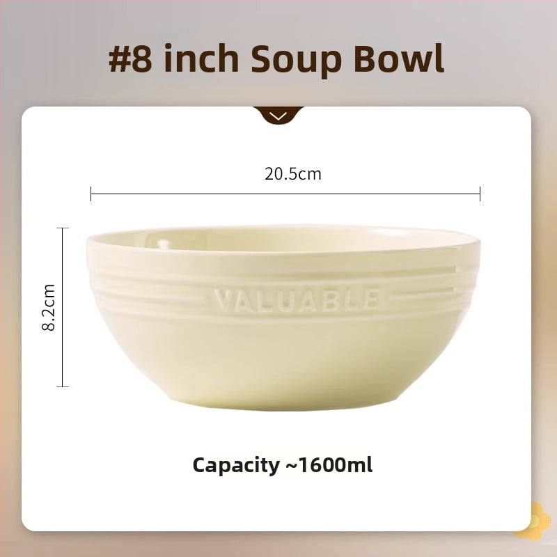 Set de boluri și farfurii din porțelan, stil nordic, finisaj subglazură, potrivit pentru microunde