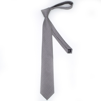 Set de cravată pentru bărbați cu batistă de buzunar și butoni de manșetă, 3 piese, jacquard poliester, model carouri