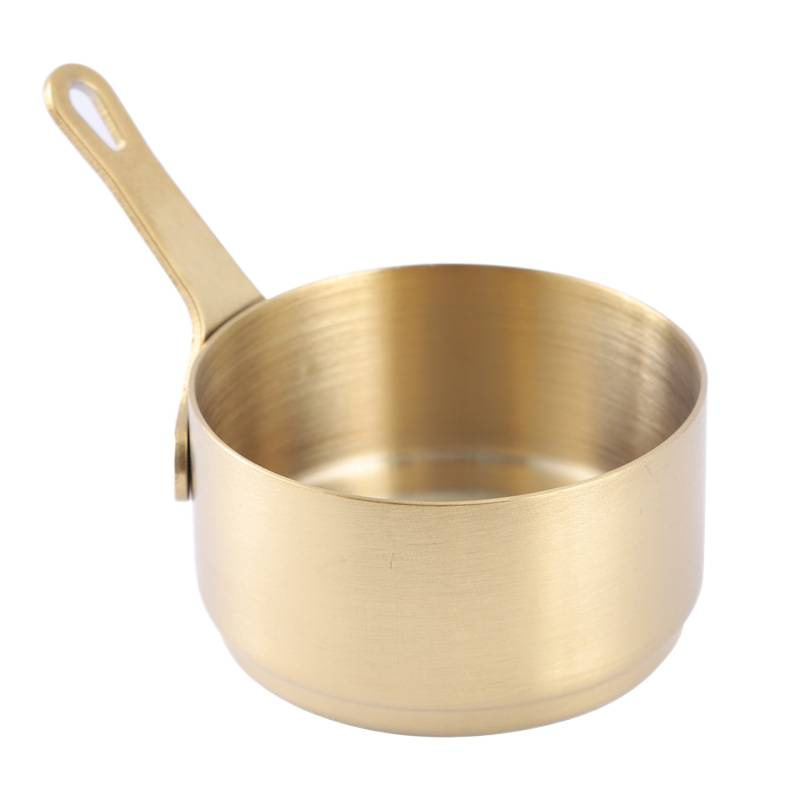 Nerūdijančio plieno padažo puodelis su rankena – apvali panardinimo talpykla, japoniško stilia stalo įrankiai, logotipo atspaudas įmanomas