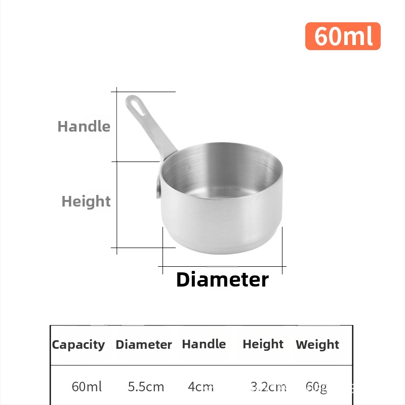 Nerūdijančio plieno padažo puodelis su rankena – apvali panardinimo talpykla, japoniško stilia stalo įrankiai, logotipo atspaudas įmanomas