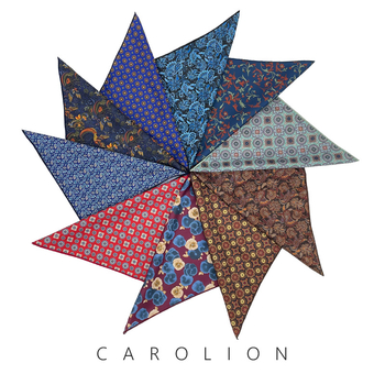 Unisex Vintage Floral Pocket Square, Poliester-Satin, Imprimat