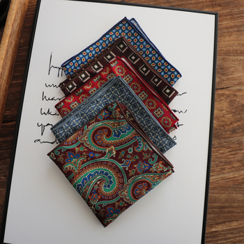 Batistă de buzunar cu imprimeu floral, jacquard din poliester, accesorii pentru ținute masculine