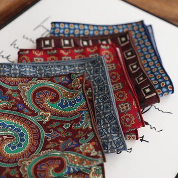 Batistă de buzunar cu imprimeu floral, jacquard din poliester, accesorii pentru ținute masculine