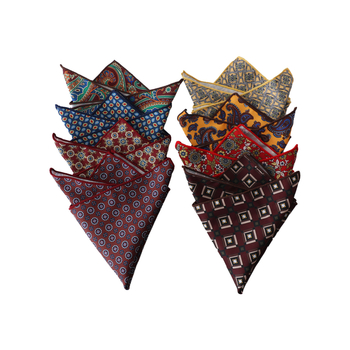 Batistă de buzunar cu imprimeu floral, jacquard din poliester, accesorii pentru ținute masculine