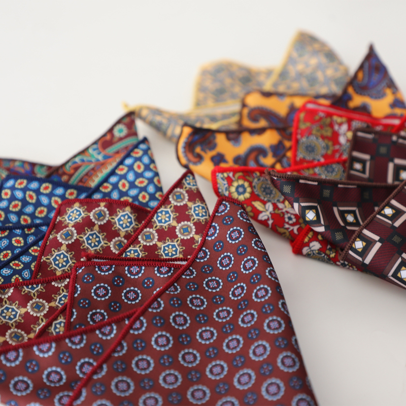 Batistă de buzunar cu imprimeu floral, jacquard din poliester, accesorii pentru ținute masculine