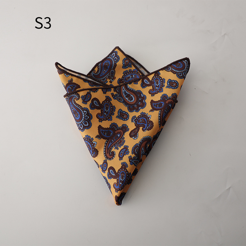 Batistă de buzunar cu imprimeu floral, jacquard din poliester, accesorii pentru ținute masculine