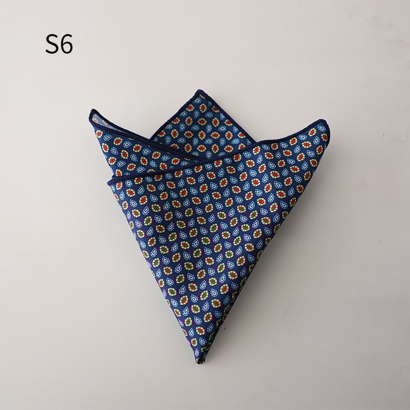 Batistă de buzunar cu imprimeu floral, jacquard din poliester, accesorii pentru ținute masculine