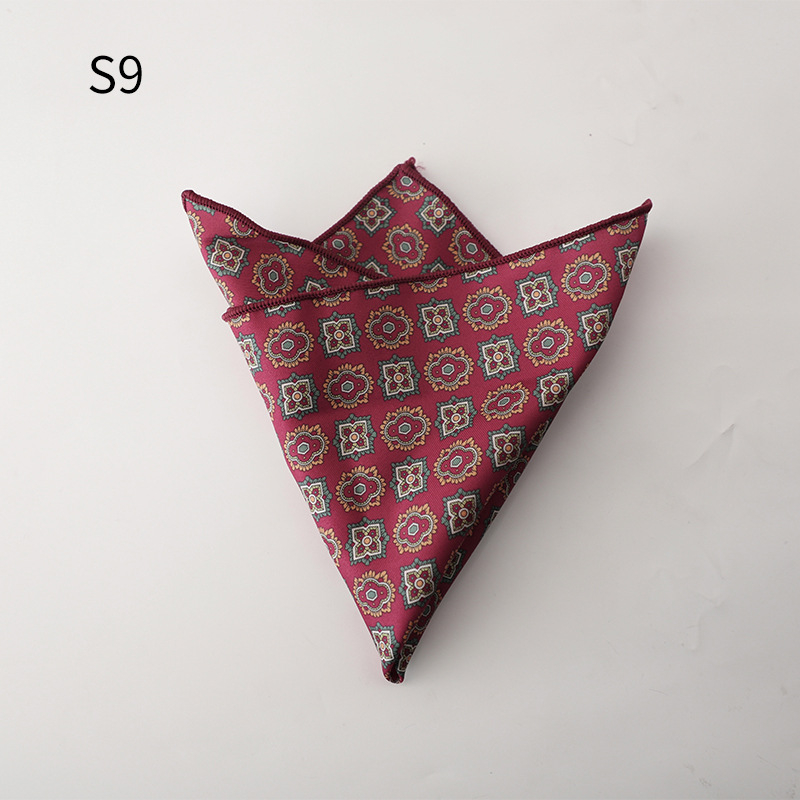 Batistă de buzunar cu imprimeu floral, jacquard din poliester, accesorii pentru ținute masculine