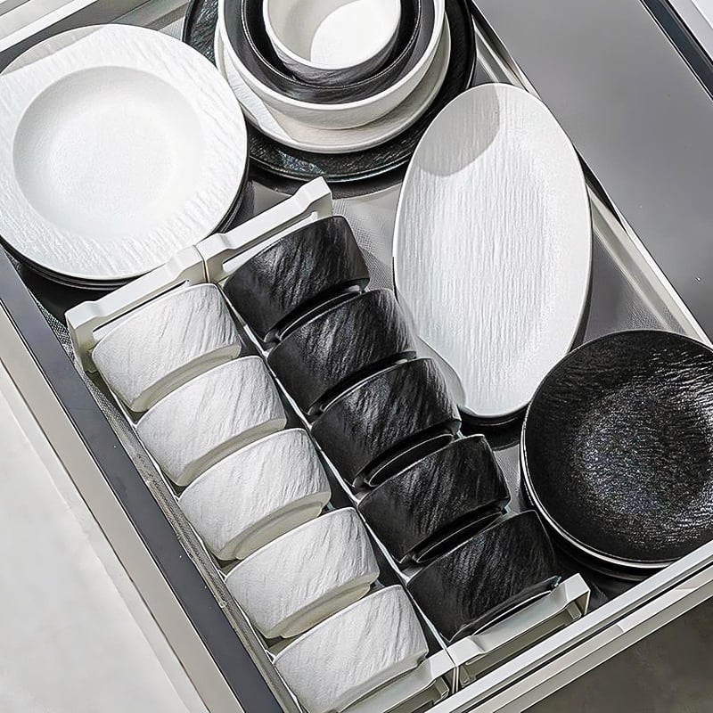 Set posuđa: keramika s pod-glazur, nepravilnog oblika, modern minimalistički stil, za kućnu upotrebu, otporno na mikrovalnu