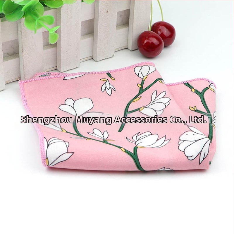 Batistă de buzunar – imprimeu chiffon floral, fibre de poliester, pentru adulți, vară 2023