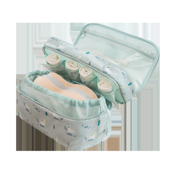 Geantă de depozitare pentru lenjerie și haine pentru călătorie, poliester, multifuncțională, potrivită pentru lenjerie, absorbante și sutiene, stil ușor luxos