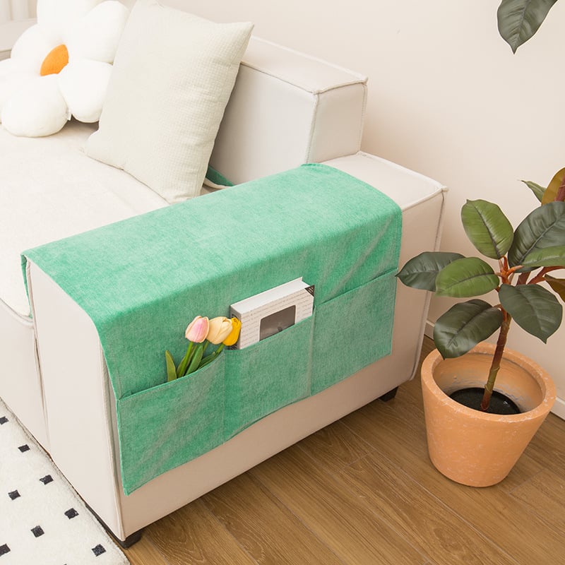 Покривало за подлакътник на диван — полиестер, марка Diai, за триместни дивани, еднотонен модел, модерно минималистичен стил