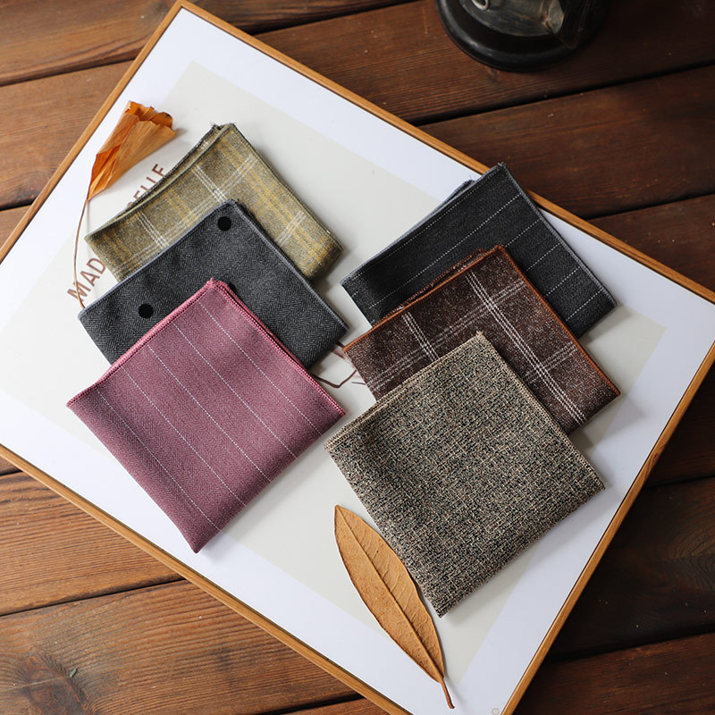 Batistă de buzunar pentru sacou, stil coreean, textură groasă de tip lână (Material: fir poliester; Stil: lână sintetică; Sezon: vară 2023; Ambalare: en gros)