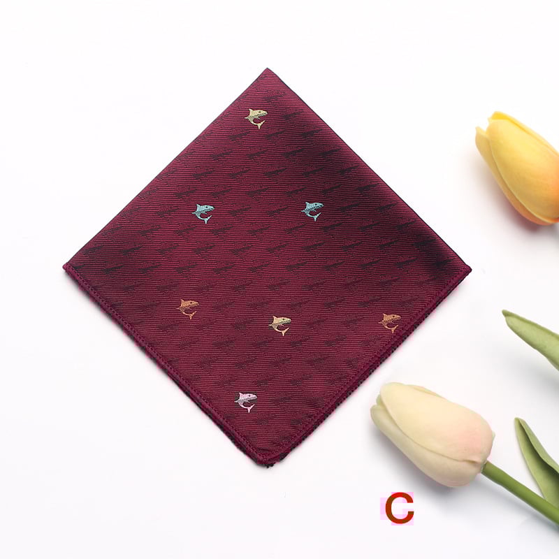 Pătrățel de buzunar pentru sacou – motif floral cu dungi, țesătură Jacquard, poliester, stil relaxat