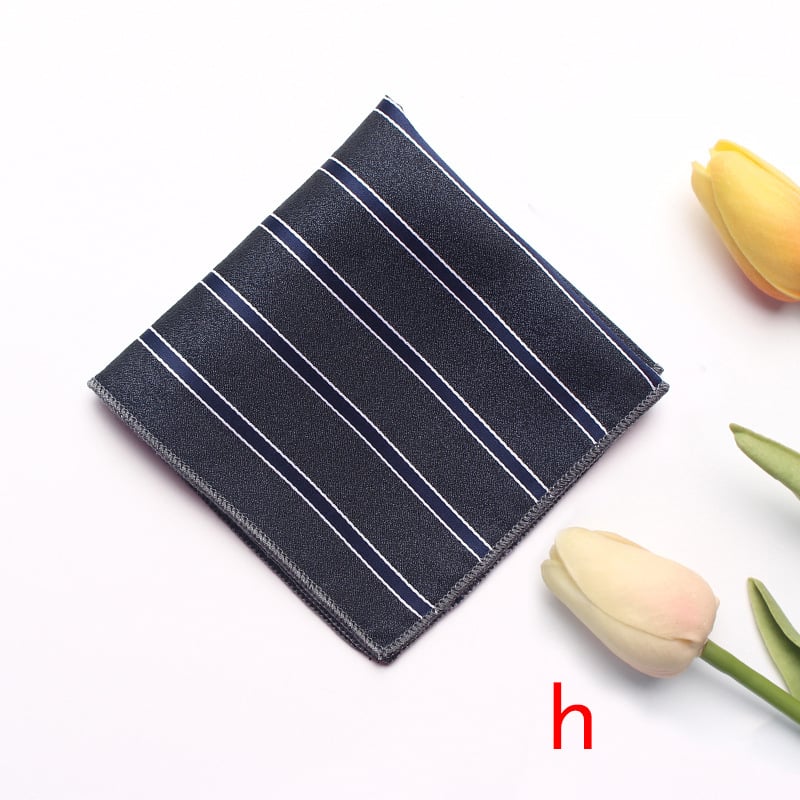 Pătrățel de buzunar pentru sacou – motif floral cu dungi, țesătură Jacquard, poliester, stil relaxat