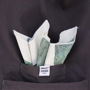 Batistă de buzunar – dungată, amestec poliester, stil business, vara 2022