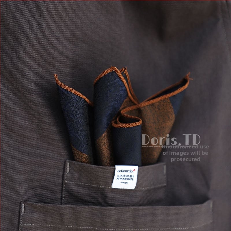 Batistă de buzunar – dungată, amestec poliester, stil business, vara 2022