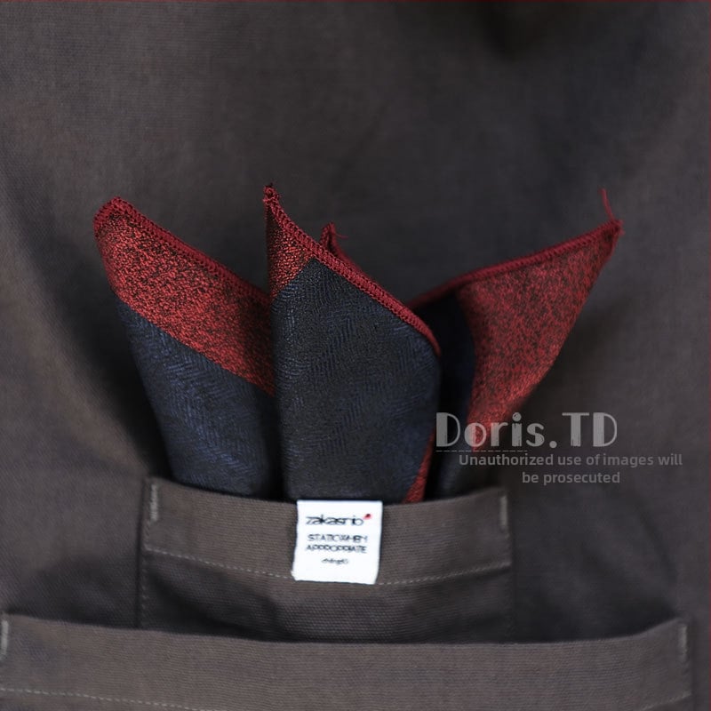 Batistă de buzunar – dungată, amestec poliester, stil business, vara 2022