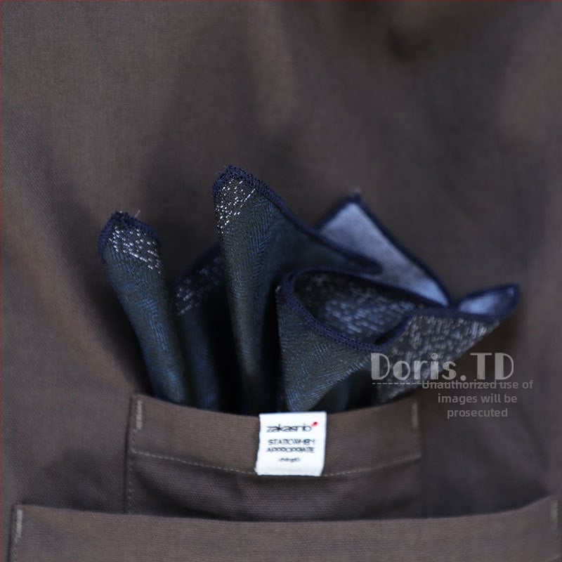 Batistă de buzunar – dungată, amestec poliester, stil business, vara 2022