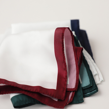 Batistă de buzunar pentru bărbați, stil retro, fibră poliester, model monocrom, ambalaj simplu