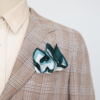 Batistă de buzunar pentru bărbați, stil retro, fibră poliester, model monocrom, ambalaj simplu